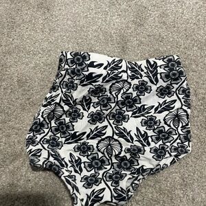 Kate Quinn Black and White Floral Baby Bummie